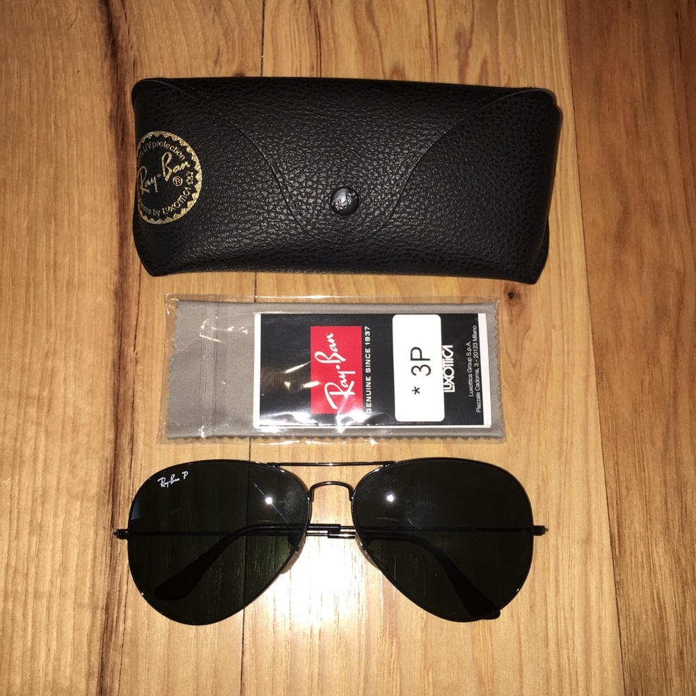 Ray-Ban Polarized Black Aviator